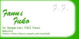 fanni fuko business card